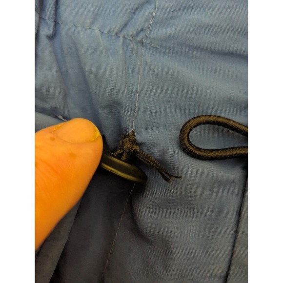 VTG Ralph Lauren Blue Hooded Jacket Men's Large Full Zipโ Button Up Coat 90s - Picture 4 of 16